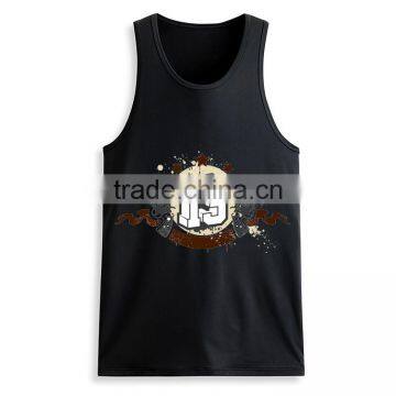 Custom Printed Design Bulk Mens Fitness 95% Cotton 5% Spandex Tank Top photo-2