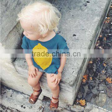 S17512A 2017 Fashion Lemon Printed T-shirt Baby Boy T Shirts photo-3