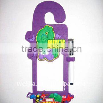 PVC door hanger with pen