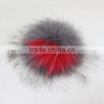 Myfur 2016/2017 Fluffy Wholesale 15cm Colorful Raccoon Fur Pom Poms for Beanie photo-2
