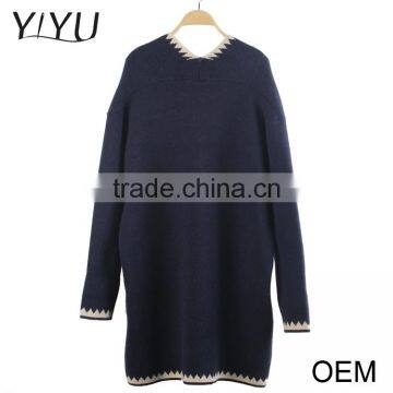 Cheap Ethnic Women Winter Jacquard Sweater Long Sleeve Open Collar Cardigan With Pocket photo-2