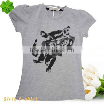 New2014 summer cotton t-shirt new design top fashion girl t shirt