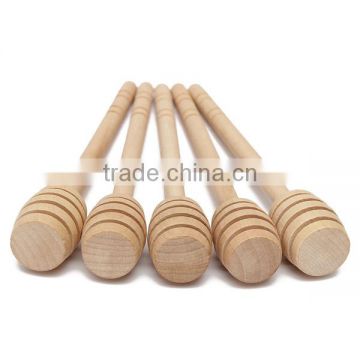 2016 Hot Sale Fashion Wood Wooden Honey Dipper Stick New Honey Jar Long Handle Mixing Honey Stick