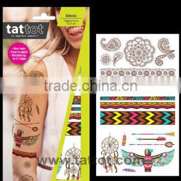 Color Adult Temporary Tattoo Ethnic OEM tattoos sticker