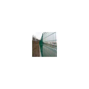 PVC coated wire mesh fence panel