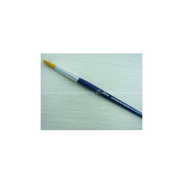 Golden Synthetic Artist Brush With Blue Wooden Handle
