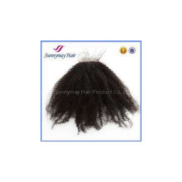 Sunnymay Afro Kinky Curly Silk Base Lace Closure Virgin Human Peruvian Hair Lace Closure