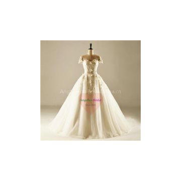 Tulle A Line Ball Gown Wedding Dresses WD1565