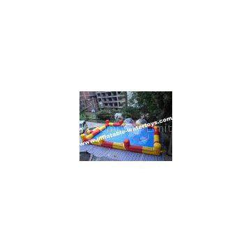 0.6mm Plato PVC Tarpaulin Red and Blue Inflatable Swimming Water Pool for amusement park