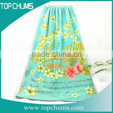 yiwu factory Custom printed sheared sexy towel dress