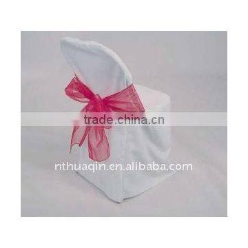 White polyester folding chair cover wedding chair cover banquet white polyester cheap chair cover