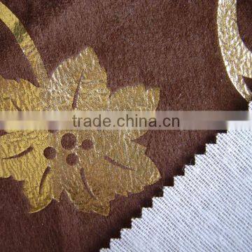 2014 New Fashion 100% Polyester Flower-gilding Super Soft Velboa Fabric,upholstery Fabric