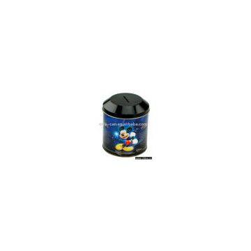 Round Tin Money Box