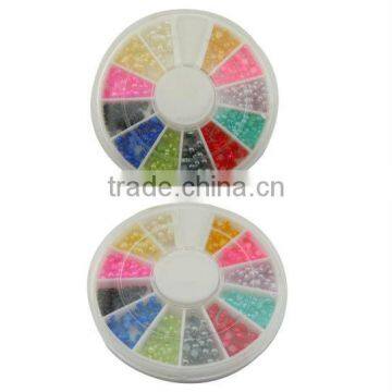 Eco-friendly n Non-toxic Glitter French 3D Art Nail Sticker,Mini Ball Polish Cool Nail Stickers