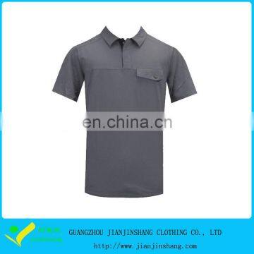 Custom Grey Color Short Sleeve Plain Designed Piped Golf Shirts For Man