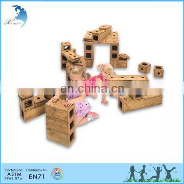 children eco-fashion wood montessori training blocks toys