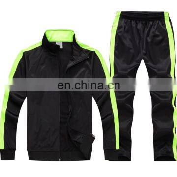 Free Sample Black And Yellow Top Design Tracksuit Sportswear