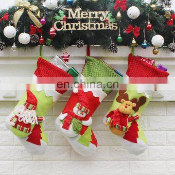 Chrismas Decoration Colorful Santa Claus Snowman Elk Stocking