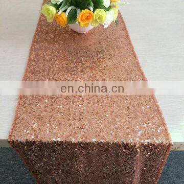 High Quality Glitter Rose Gold Sequin Table Runner