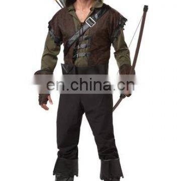 2016 latest design mans costumes deluxe robin hood costume for adult AGM2455