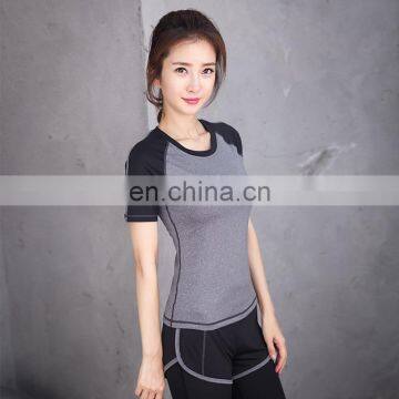Cheap Price Promotion 90% Polyester 10% Spandex Gym t Shirt Women Wholesale photo-2