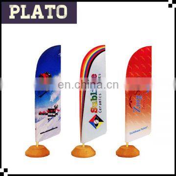 Straight advertising beach banner/decorative flag with aluminum fiberglass