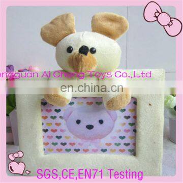 custom soft plush teddy bear photo frame