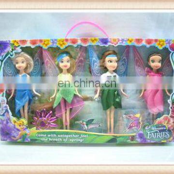 plastic group magical fairy doll toy