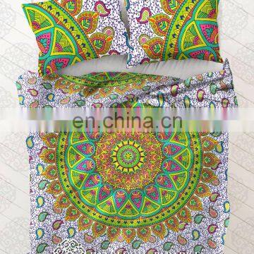 Queen Size Indian Mandala Duvet Cover Ethnic Decor Quilt Cover Doona Cover Blanket With Pillow Cover