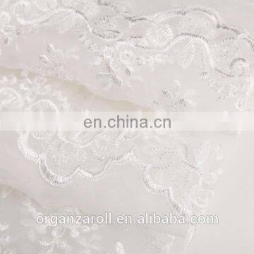 2015 gorgeous dress fabric bright embroidery swiss voile