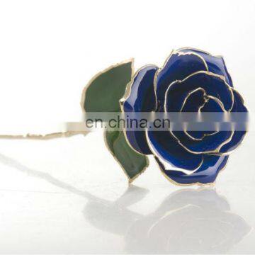 24kt Gold Trimmed Natural Rose