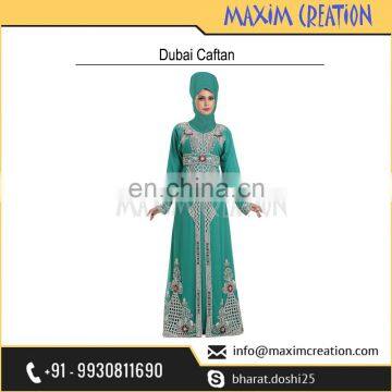 Top Rated Dubai Caftan With Exclusive Embroidery Design For Arabian Women's 6494