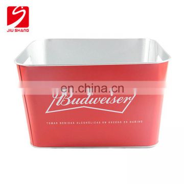 2017 trend custom square beer galvanized metal ice bucket