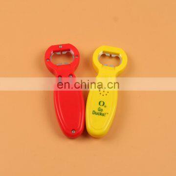 Portable custom Logo round plastic music bottle opener