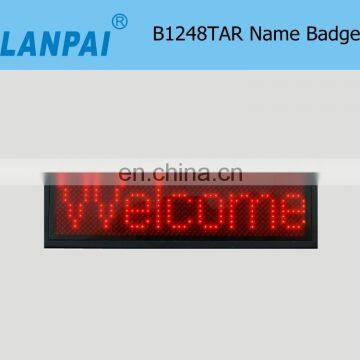 China Supplier Hot Led mini name plate badge B1248TAR led tag