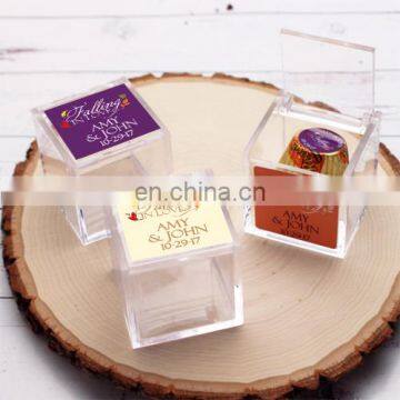 Clear Personalized Acrylic Wedding decorate Favor Boxes