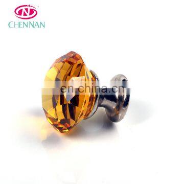40mm Diamond Crystal Glass Door Knobs Handle Drawer Kitchen Screw Set