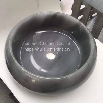 Cloudy White Marble Sinks,Nature Stone Wash Basins,Stone Bathroom Sinks