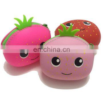 Cute Emoji Bags Women's Silicone Rubber Coin Purse Zipper Pocket Size Pouch Change Wallet photo-2