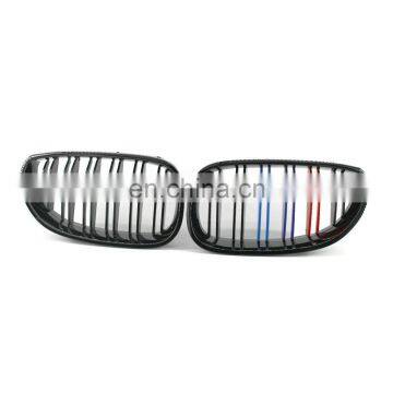 5 series E60 E61 Front bumper ABS grill glossy M tri color grille for E60 m5 2004 - 2009