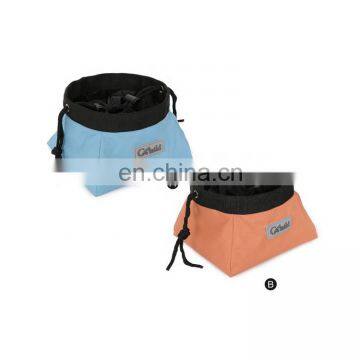 Collapsible Fabric Travel folding dog food bowl for dog and cat