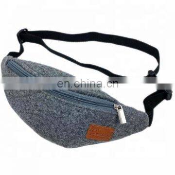 factory directly customized felt Waist bag for man with running belt