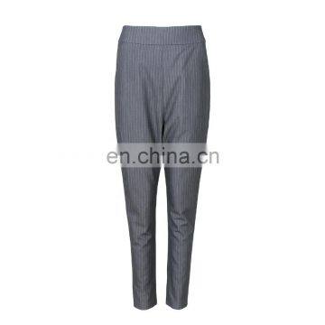 TWOTWINSTYLE  Autumn Striped Cropped Trousers for Women Costumes Casual Pencil Harem