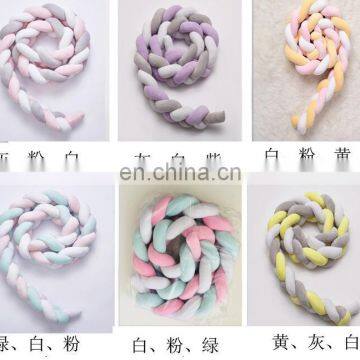 Knot Cushion,Crib Baby Bumper Cot Braid Pad Protector Braided Knot Pillow photo-5