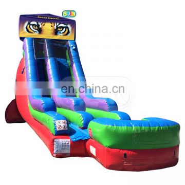 tiger toy large bouncy backyard stair inflatable water slide for kids