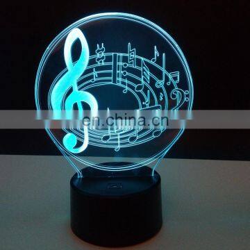 Romantic Acrylic Musical Note 7 Color Change Table Lamp 3D LED Night Lights Bedroom Decor Novelty Lustre Holiday Gift for Kids photo-7