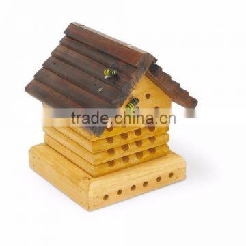 Custom small wooden bee home, wood bee house