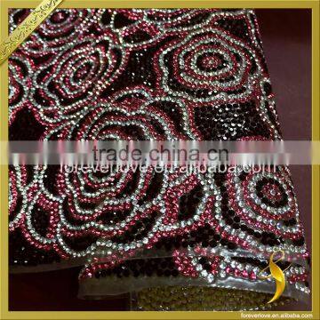 Wholesale Rhinestone Iron on Patches Hot Fix Rhinestone Mesh for Dress FRM-233 photo-2