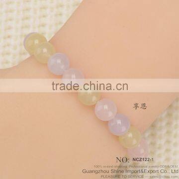 Rinbow Color 8MM Malaysian Jade Beads Bracelet for Girl Rosary Chaplet Bead Bracelet Stretch String Bracelet photo-5