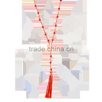 China Latest Beaded Tassel Necklace, Long Pendant Necklaces for Girls photo-5